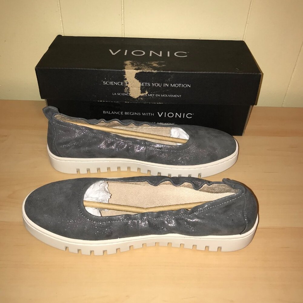 Vionic Uptown Ballet Flats - Polluted Silver - 8.5 - Picture 2 of 10